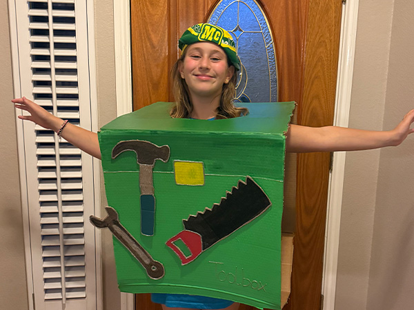 completed toolbox costume completed toolbox costume