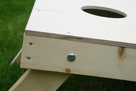 Static Legs on Cornhole Board