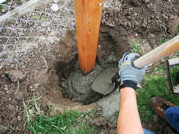 Digging holes for fence post