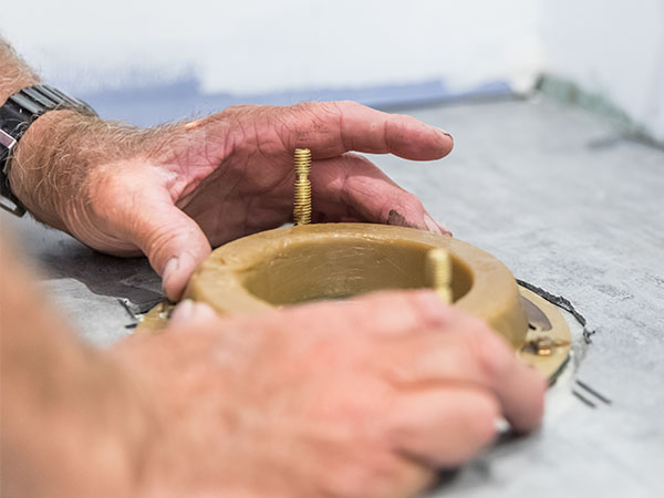 Install wax ring