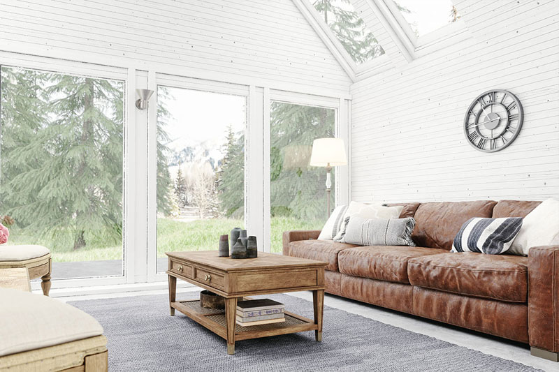 Modern farmhouses often feature shiplap.